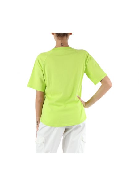 Camiseta con bordado de algodón oversized Sun68 verde