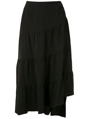 Midi sukně na zip Olympiah - černá