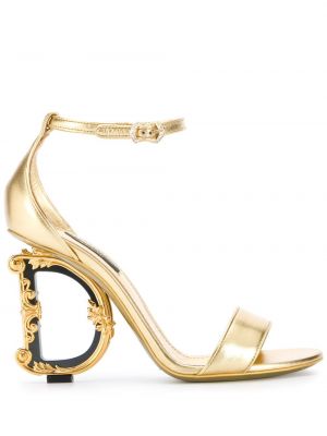 Sandále Dolce & Gabbana zlatá