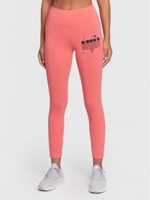Růžové slim fit sportovní kalhoty Diadora