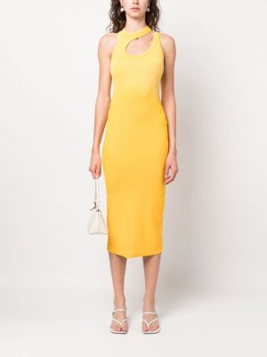 Bavlněné midi šaty Cotton Citizen žluté
