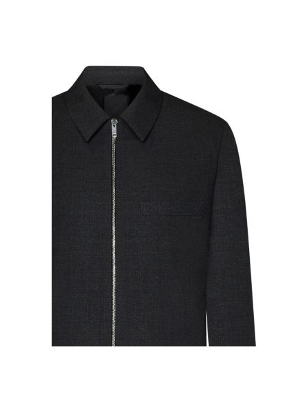 Chaqueta de lana con cremallera clásica Givenchy gris