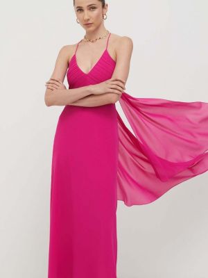 Dlouhé šaty Patrizia Pepe růžové