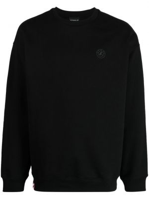 Kokvilnas sportiska stila džemperis ar izšuvumiem Sport B. By Agnès B. melns