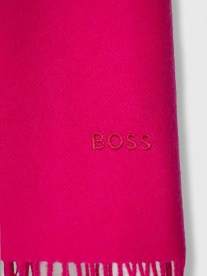 Szal wełniana Boss różowa