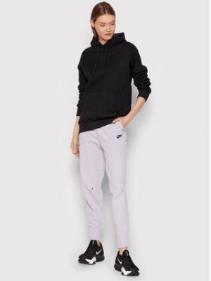 Fleecové sportovní kalhoty Nike fialové