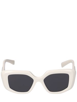 Oversized slnečné okuliare Prada biela