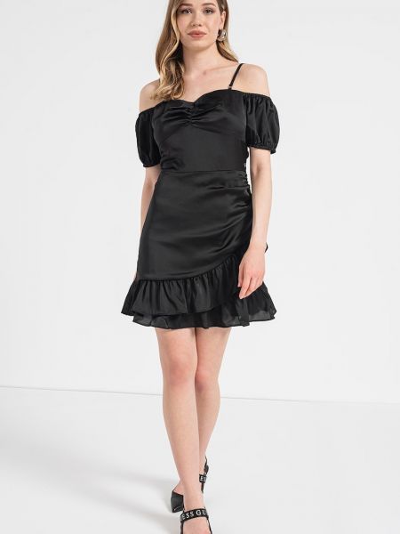 Атласное платье Guess черное