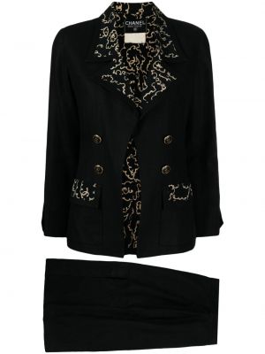 Φούστα με κουμπιά Chanel Pre-owned μαύρο