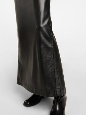 Kožená sukňa z ekologickej kože Aya Muse čierna