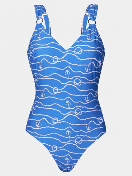 Vientisas maudymosi kostiumėlis Seafolly mėlyna