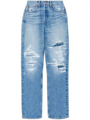 Laia lõikega kõrge vöökohaga teksapüksid Re/done sinine