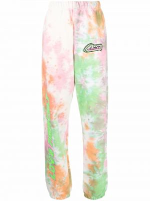 Pantalones de chándal con estampado tie dye Chiara Ferragni verde