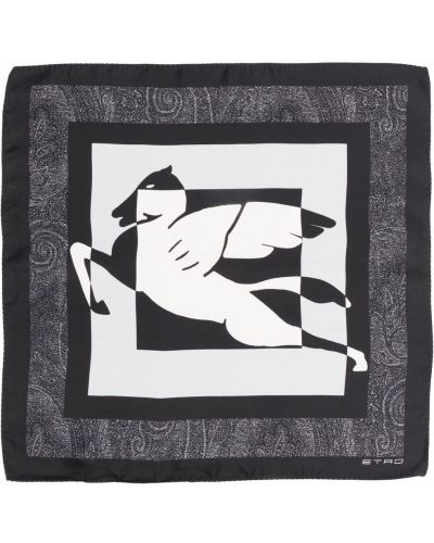 Pañuelo de seda con bolsillos Etro negro