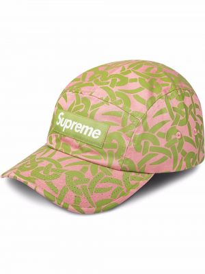 Cappello con visiera Supreme rosa