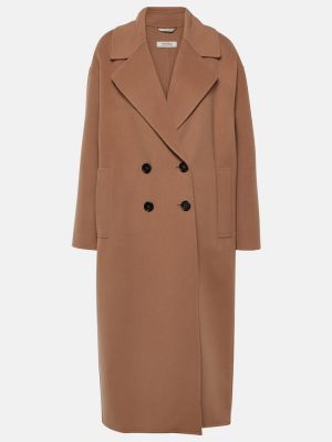 Vlněný kabát 's Max Mara hnědý