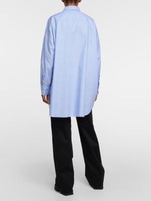 Oversize hemd aus baumwoll Prada blau