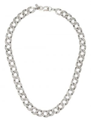 Ogrlica s kristali Kenneth Jay Lane srebrna