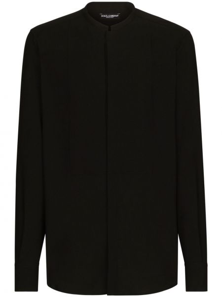 Μεταξωτό πουκάμισο Dolce & Gabbana μαύρο