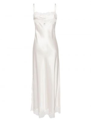 Jedwabna sukienka koronkowa Carine Gilson biała