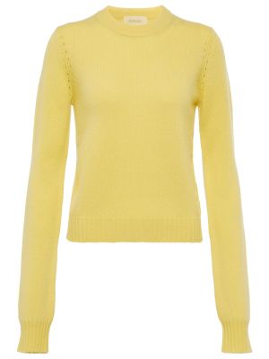 Kašmírový vlnený sveter Sportmax žltá
