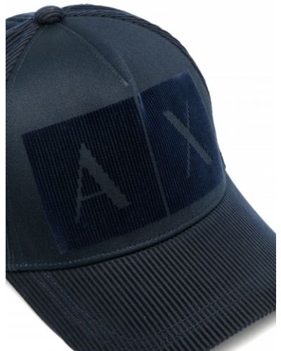 Gorra de pana Armani Exchange azul