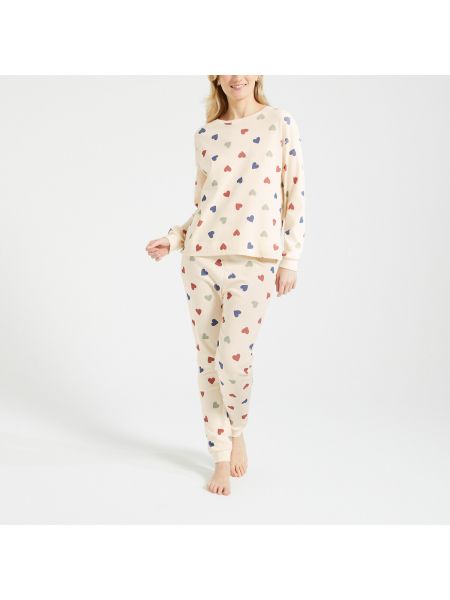 Pijama manga larga Petit Bateau beige