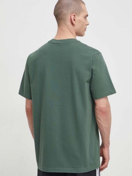 Bavlněné tričko s aplikacemi Adidas Originals zelené