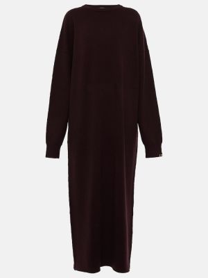 Kašmírové midi šaty Extreme Cashmere fialové
