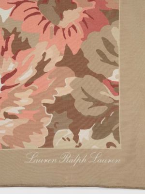 Hedvábný šátek Lauren Ralph Lauren béžový