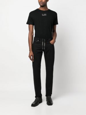 Spitzen slim fit schnür skinny jeans Ludovic De Saint Sernin schwarz