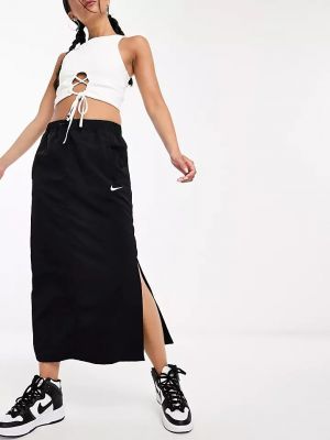 Плетеная юбка мини Nike черная