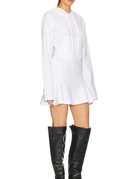Mini vestido con capucha Norma Kamali blanco