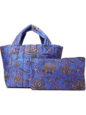 Стеганая нейлоновая сумка-тоут Amanda Star Roller Rabbit синий