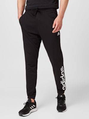 Спортни панталони от джърси Adidas черно