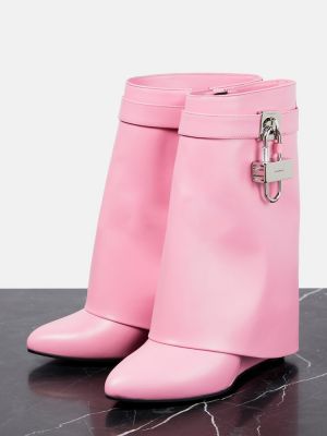Bőr bakancs Givenchy rózsaszín