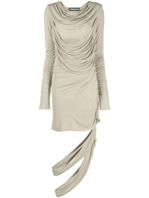 Drapované koktejlové šaty Andreadamo šedé
