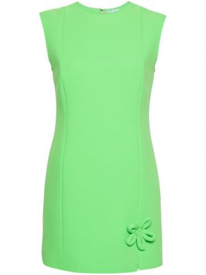 Mini obleka s cvetličnim vzorcem iz krep tkanine Msgm zelena