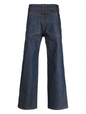 Jeans en coton large Eckhaus Latta bleu