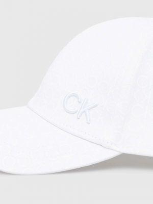 Pamučna kapa Calvin Klein bijela