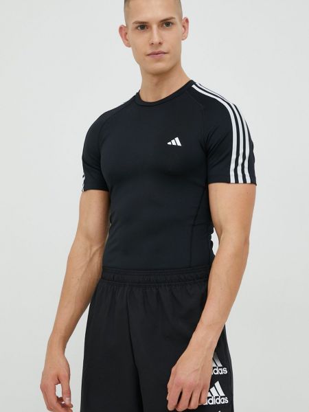 Koszulka w paski Adidas czarna