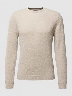 Dzianinowy sweter w jednolitym kolorze Antony Morato beżowy