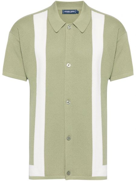Плетена памучна риза Frescobol Carioca зелено