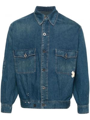 Obnosená džínsová bunda Maison Margiela modrá