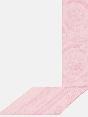 Fular de mătase Versace roz
