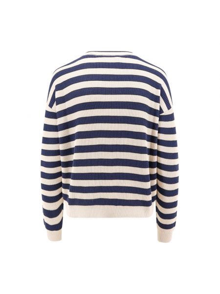 Sweter z długim rękawem Brunello Cucinelli niebieski
