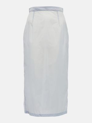 Průsvitné midi sukně Maison Margiela stříbrné