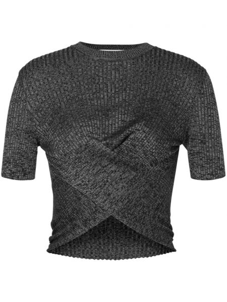 Top court en tricot Moschino Jeans gris