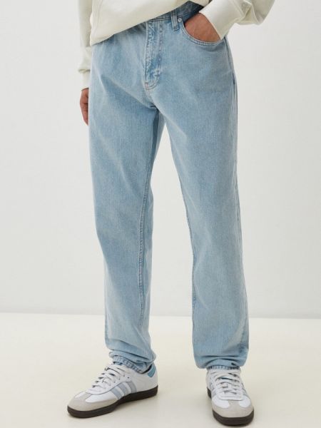 Прямые джинсы Calvin Klein Jeans голубые