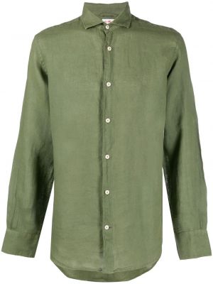 Λινό πουκάμισο Mc2 Saint Barth πράσινο